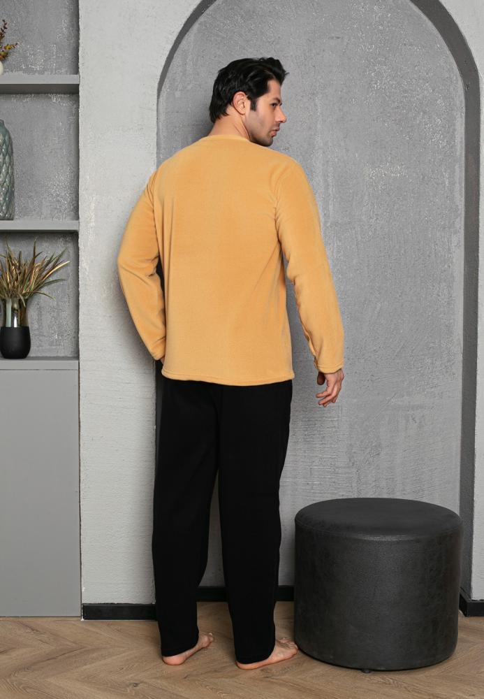 Pijama Barbat POLAR , Culoare Galben ,Engros